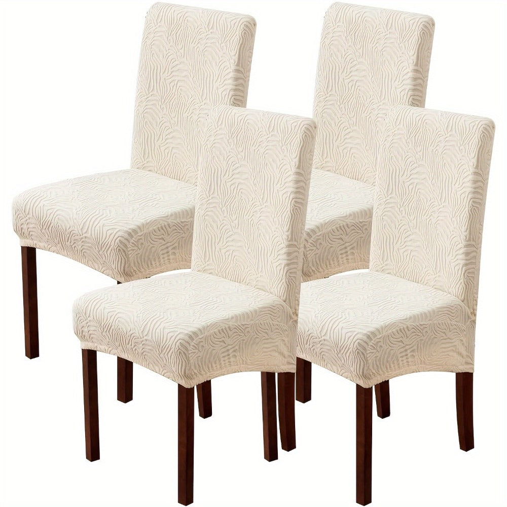 Dining Chair Covers Stretch Jacquard Slipcovers Removable Washable Chair Protector for Kitchen Hotel Restaurant Set of 4 or 6