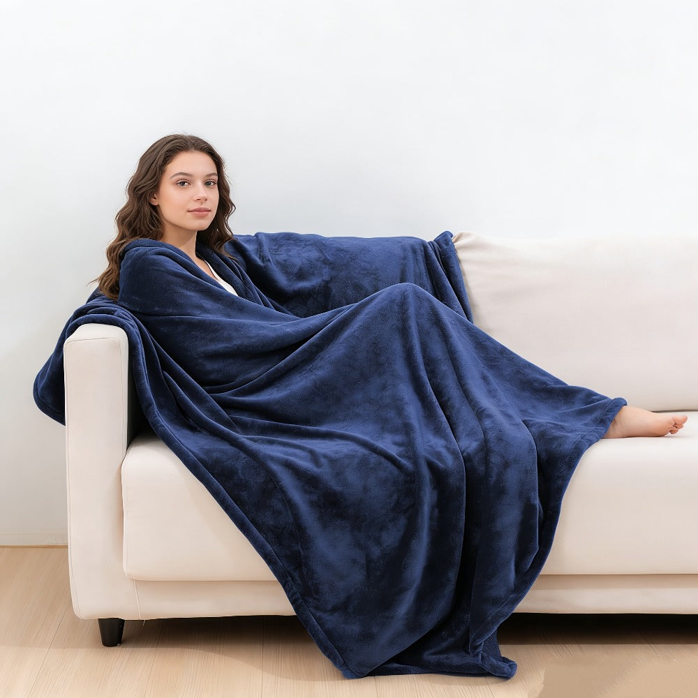 Faux Rabbit Fur Throw Blanket ¨C Ultra-Soft Plush Fleece for Bed, Couch, Sofa & Travel, All Season, 11 Colors, Throw to King Size
