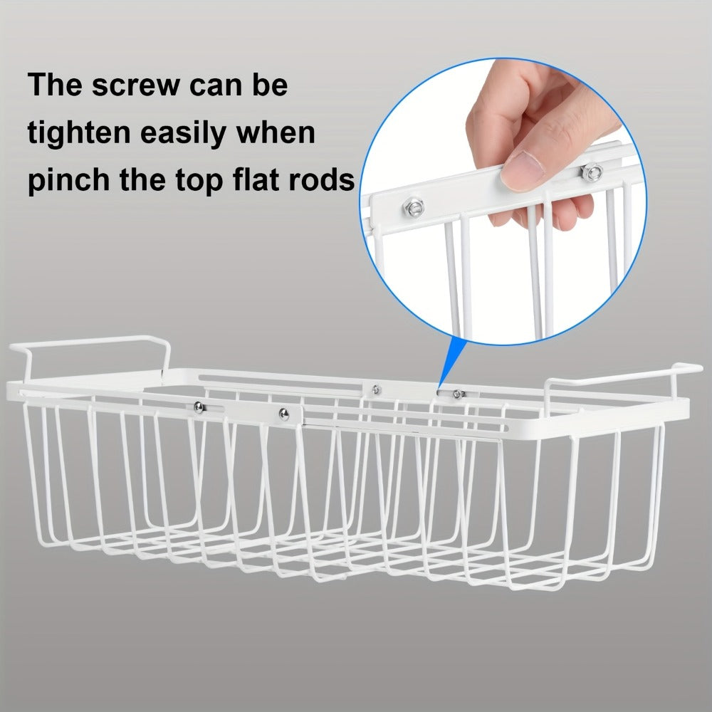 Freezer Organizer Bins, Expandable Chest Freezer Baskets with Hanging Handles ¨C Adjustable Wire Basket 15.6¡± to 24.3¡±, Heavy-Duty Iron Rust-Proof Deep Freezer Storage for Most Chest Freezers, 2 Pack