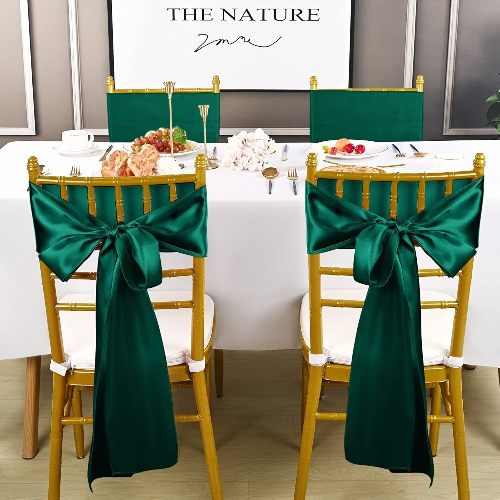 100pcs Satin Chair Sashes Bows for Wedding Banquet Party Event Decoration ¨C 13 Colors, 18¡Á275cm