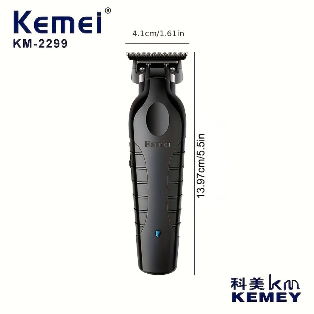 USB Rechargeable Hair Clipper KM-2299 Professional Electric Hair Trimmer Oil Head Fade Carving Clipper for Men Barber Salon