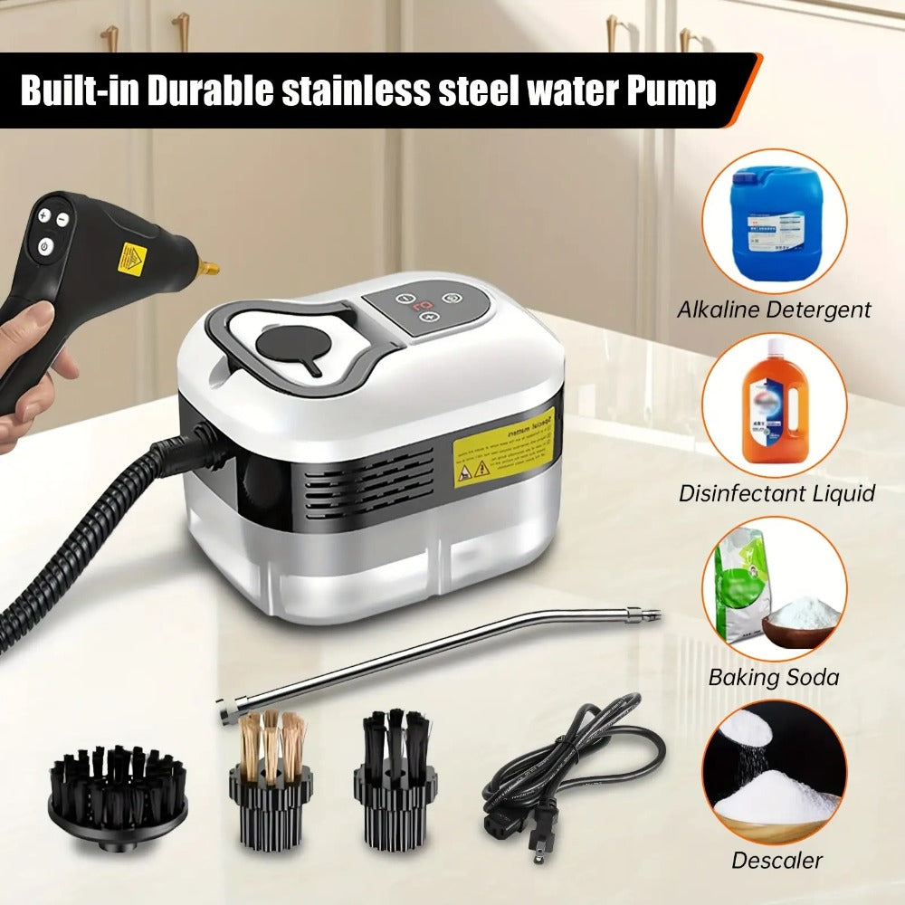 Portable Steam Cleaner High Pressure High Temperature with 3 Brush Heads Handheld Steam Cleaner for Bathroom Kitchen Furniture Car Home Cleaning Grout Tile Sofa Mattress Gift for Mom