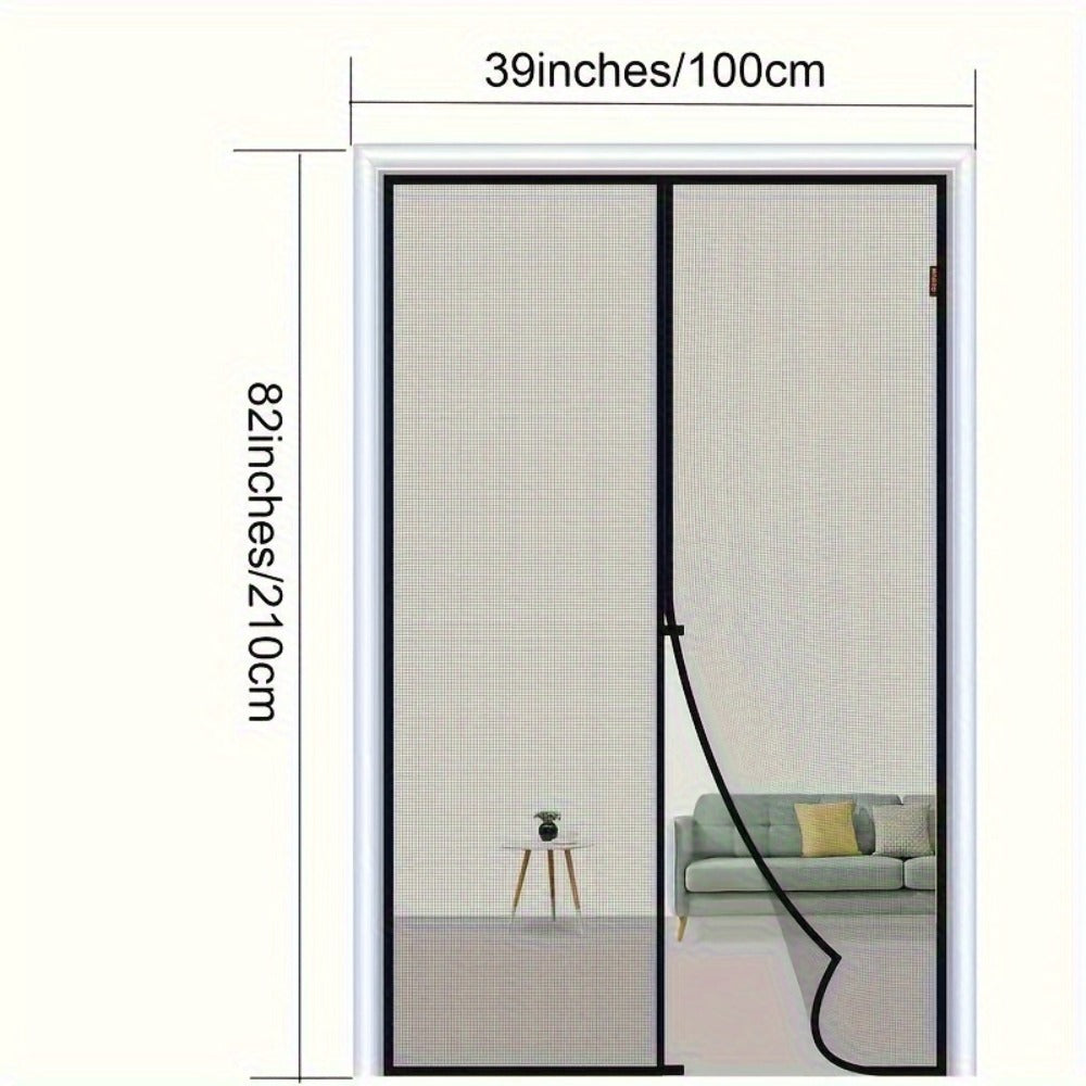 Magnetic Screen Door with Heavy Duty Metal Frame ¨C Self-Closing Mesh Door Curtain, Insect-Proof Bug Screen with Frame Shackle, Easy Install for Indoor & Outdoor Doorways, Pet & Kid Friendly