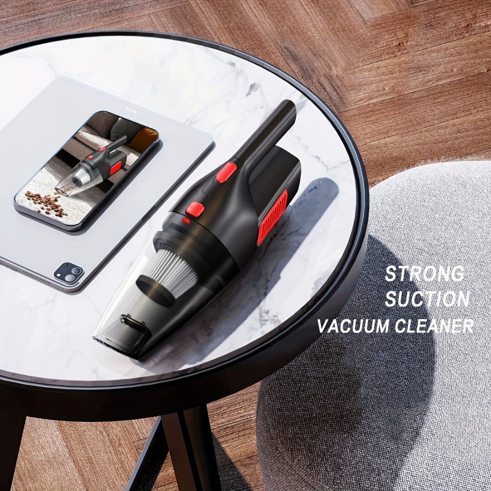 Handheld Vacuum Cleaner Cordless 200W Powerful Suction Lightweight Portable with Low Noise 40dB Crevice Tool Easy Empty Dustbin for Car Home Office Carpet Hard Floor (Black Red Black Purple)