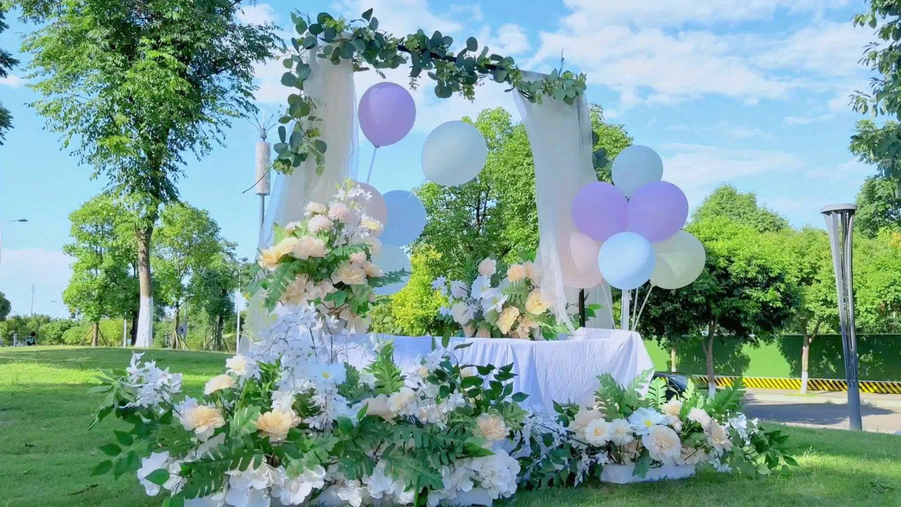 Metal Table Arch Stand Adjustable 6.8ft with Clamps | Black Flower Arch Bracket for Wedding Centerpiece Birthday Christmas Halloween Thanksgiving Easter Hanukkah Party Table Decorations