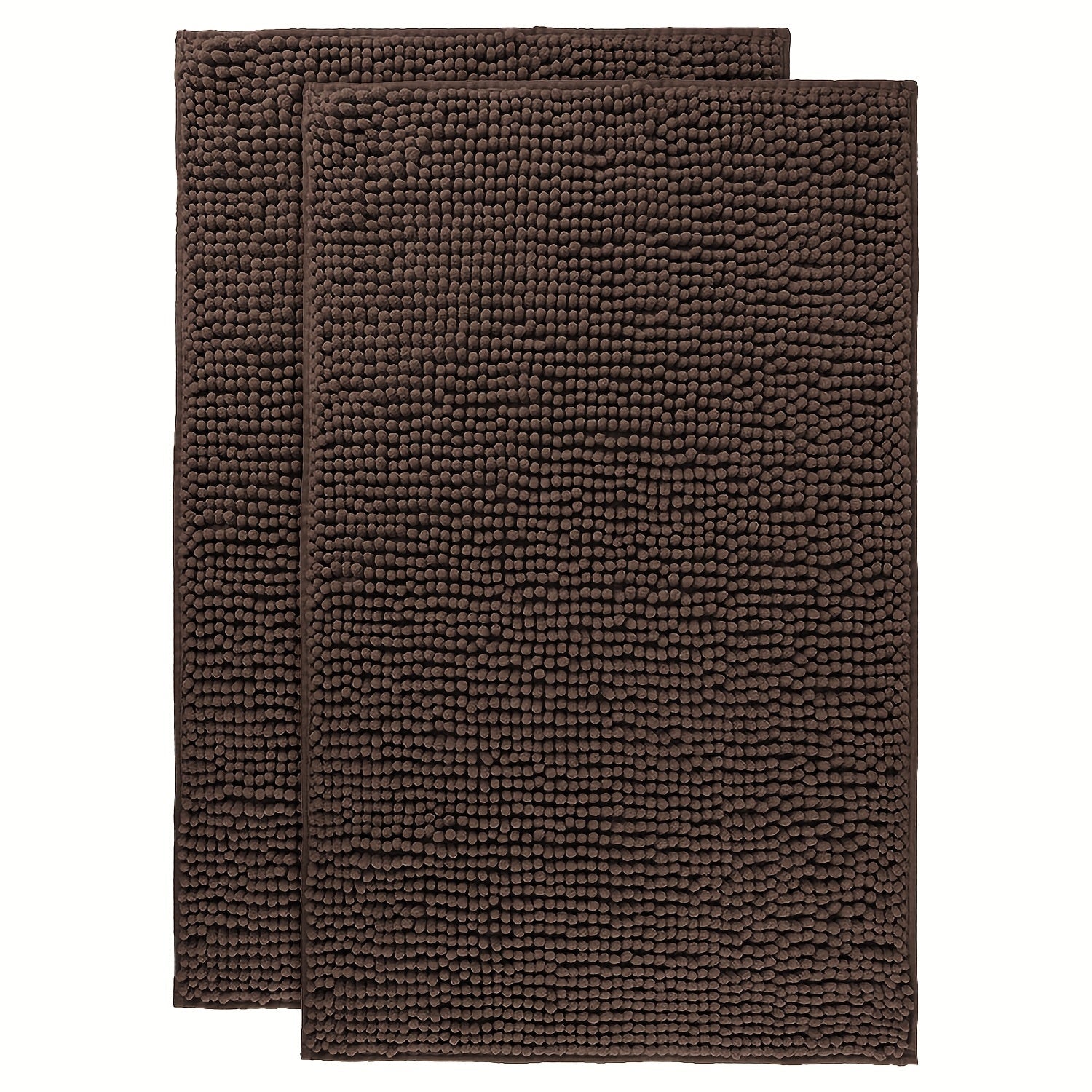 Chenille Bath Rug Extra Thick Soft Absorbent Non-Slip Bathroom Mat Machine Washable, Multiple Sizes & Colors