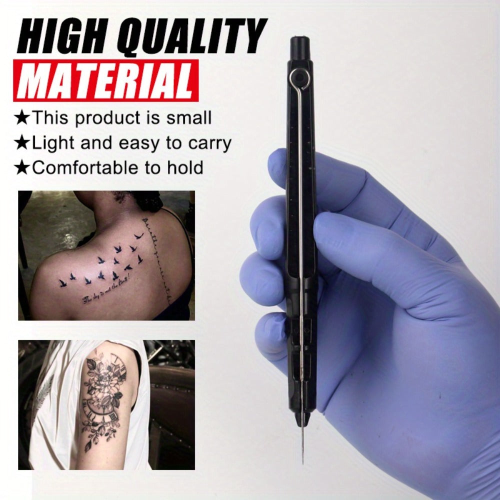 Hand Poke Tattoo Kit Complete 3D Body Art Stick and Poke Pen Set with Ink Needles and Guide for Beginners to Experts Professional DIY Tattoo Supplies Safe Home Use