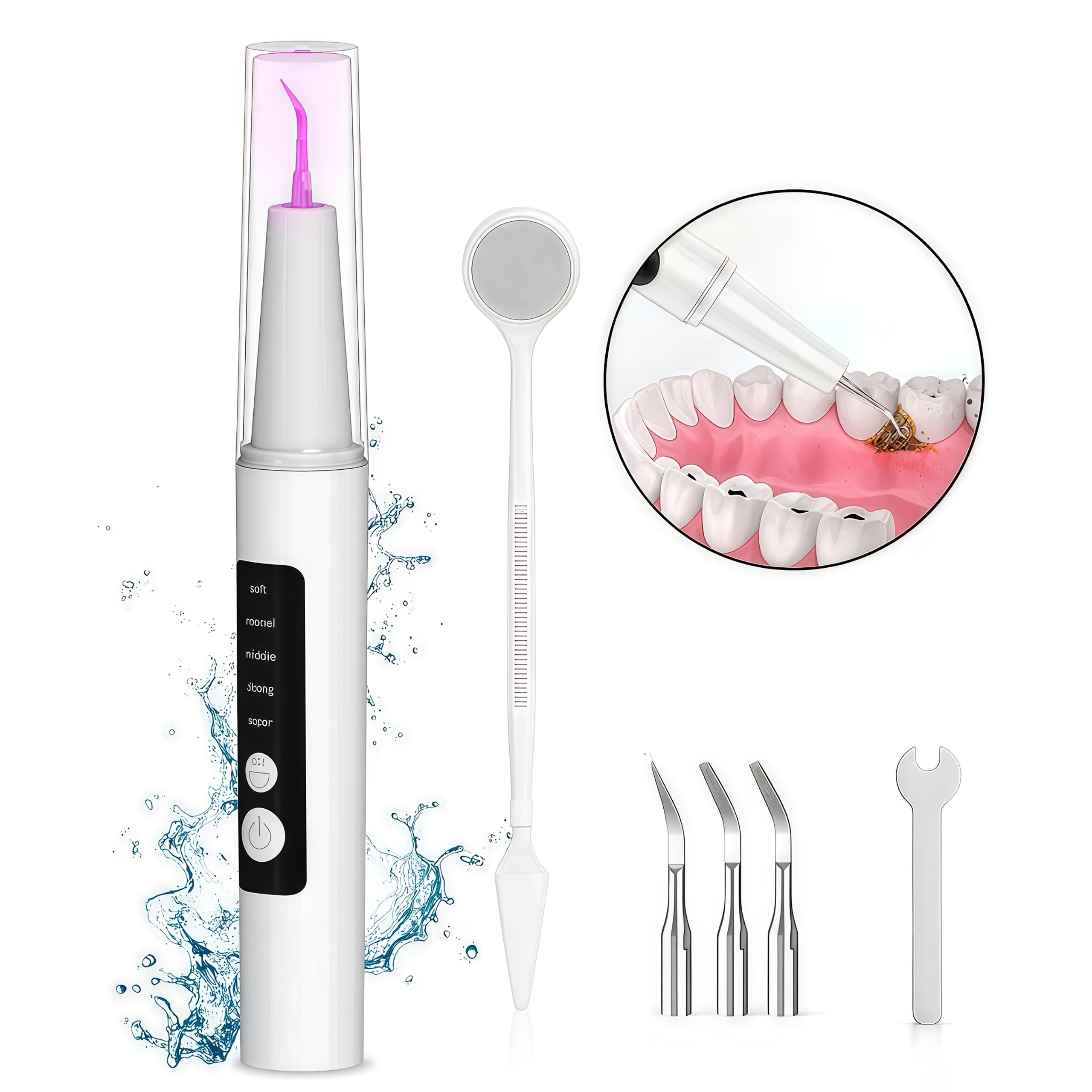 Electric Toothbrush Kit with LED Light & 5-Mode Adjustment ¨C 3 Brush Head Accessories, Deep Cleaning Oral Care Set for Home Use, Great Gift for Mother's Day, Father's Day & Birthdays