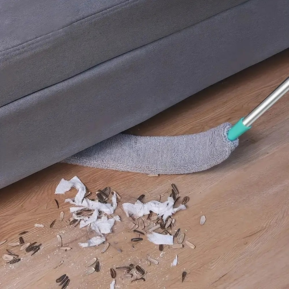 Dust Removal Brush Set of 6 with 5 Interchangeable Heads Washable Under Bed Furniture Sofa Floor Cleaning Brush Kit Soft Durable Extendable Gap Duster for Home