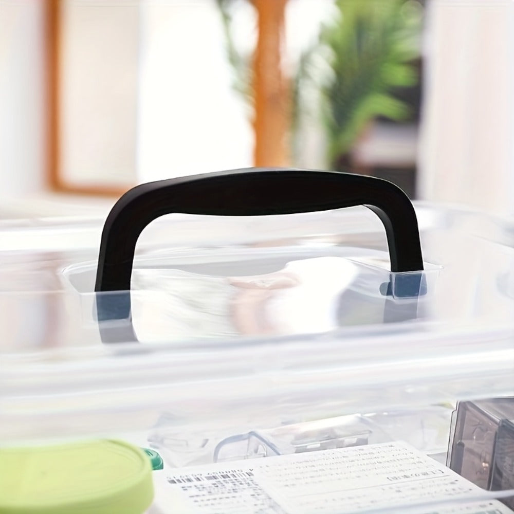Stackable Clear Plastic Storage Bins with Lids ¨C 6 Pack Large Capacity Clip-On Lid Containers for Home, Closet, Office & Garage Organization (12.7qt / 20.8qt)