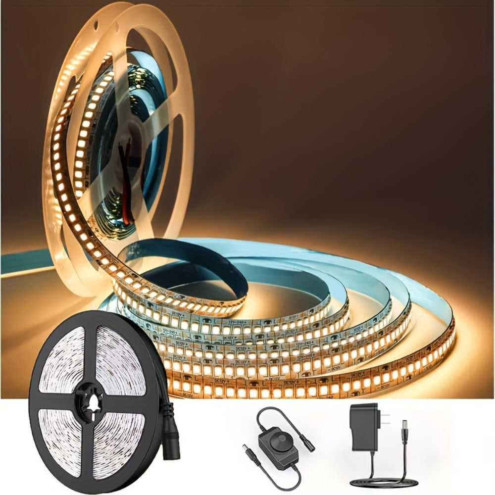 LED Strip Lights 32.8ft 1200 LEDs Dimmable, 2835SMD 24V Ultra Bright Flexible LED Rope Light for Bedroom Kitchen Cabinet Under Cabinet TV Backlight Home Decor
