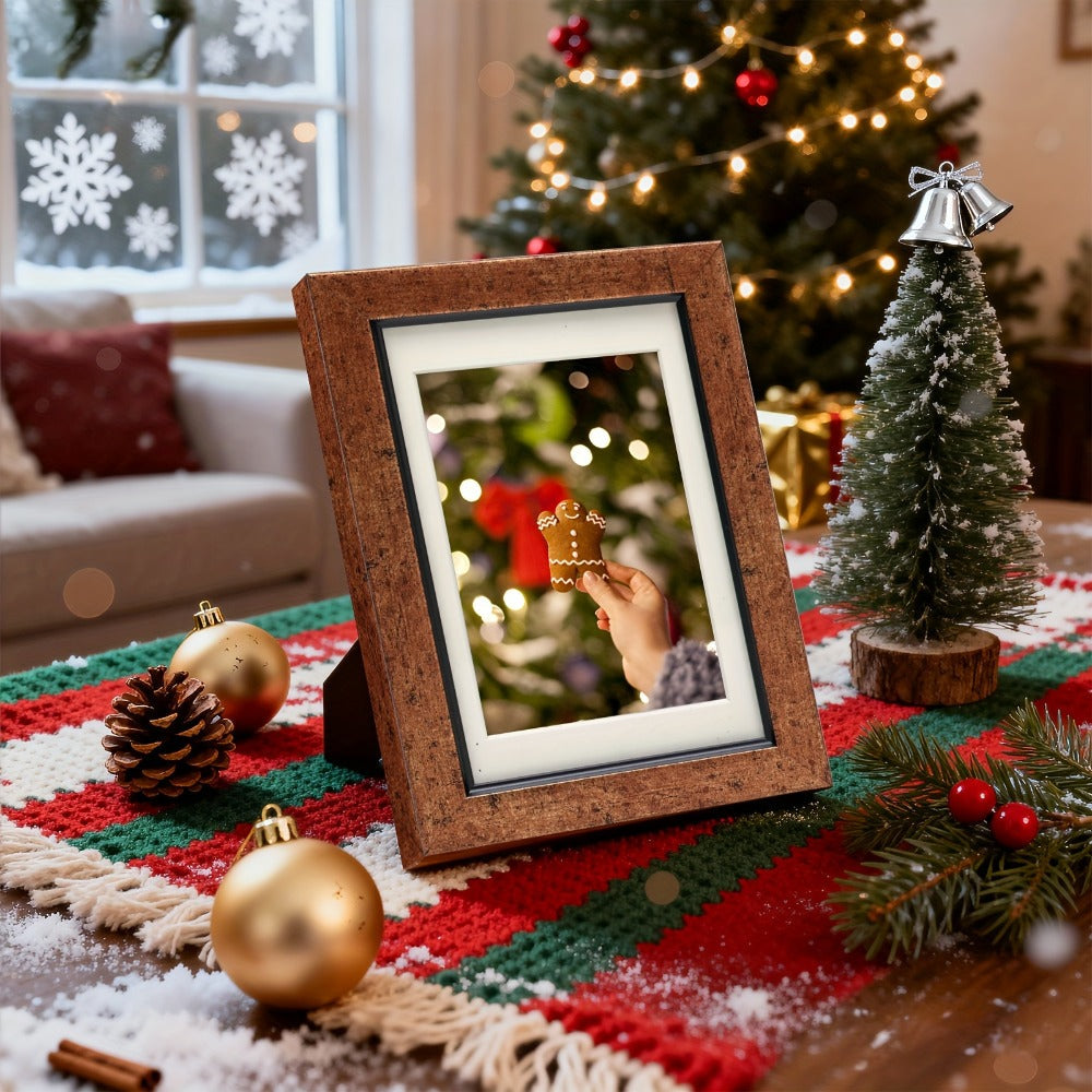 Vintage Photo Frames Set of 5/10, Rustic Retro Picture Frames 5x7 4x6 Inch with Tempered Glass, Wall & Tabletop Display Decorative Art Frames for Home Decor Halloween Christmas Gift
