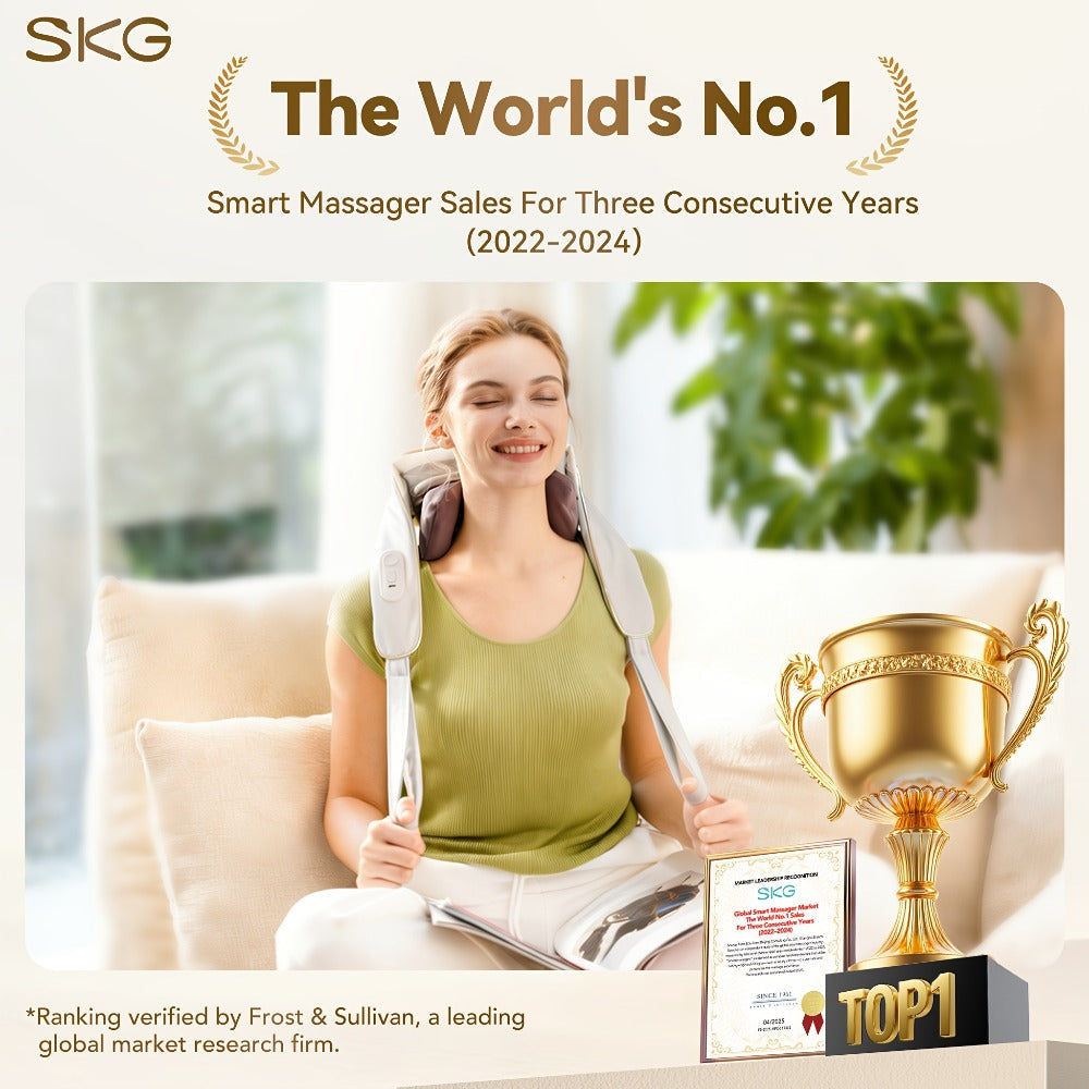Wearable Neck & Shoulder Massager with Heat ¨C 6D Bionic Hand Kneading Trapezius Massager, 9 Modes 3 Intensities 40-45¡ãC Heat, Hands-Free Deep Tissue Massage for Home & Office, Gift for Women Men Mom