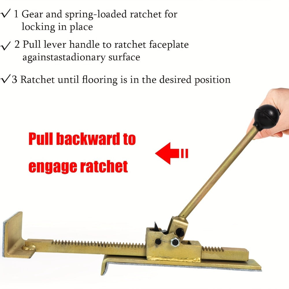 Hardwood Flooring Jack & Positioning Tool for Installing & Straightening Hardwood Floors ¨C Professional Floor Installation Tool for Tongue & Groove, Laminate & Engineered Wood Flooring