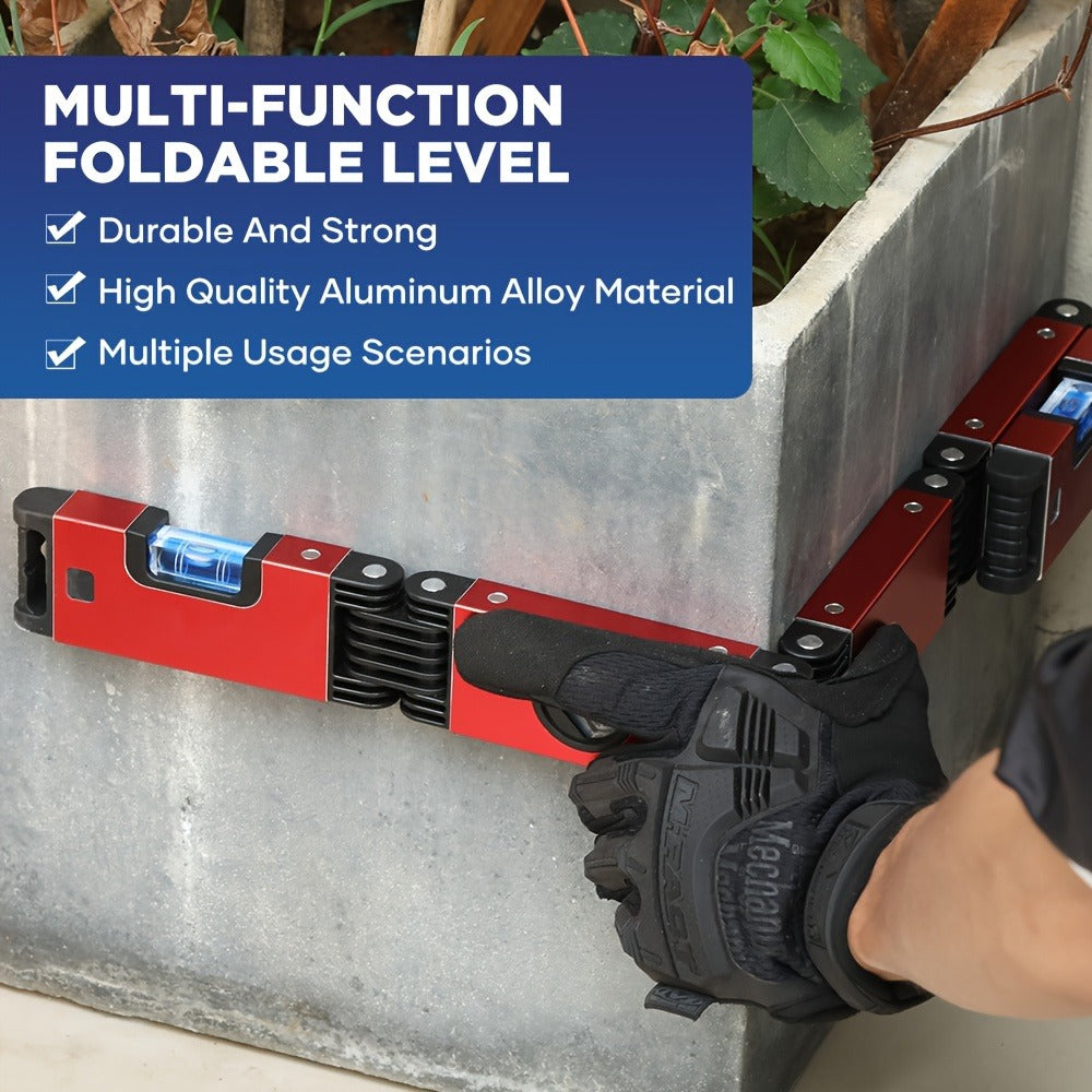 Folding Level Multifunction Multi-Angle Measurement Woodworking Tool Foldable Post Level Precise Leveling Any Position for Home Renovation DIY Carpentry Holiday Gift