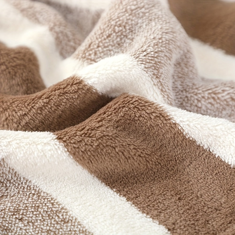 Microfiber Bath Towel Set No Hair Loss - Ultra Soft Highly Absorbent Quick Dry Two-Color Striped | 1 or 4 Pack | 27x55in | Slate Gray Berry Red Pine Green Multi | Beach Spa Gym Home Bathroom