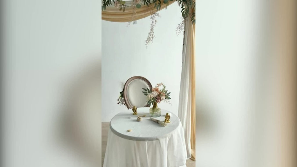 Artificial Flower Combination Box Set with Stems ¨C Champagne Silk Flowers for DIY Wedding Bouquet, Baby Shower, Valentine's Day & Home Decor