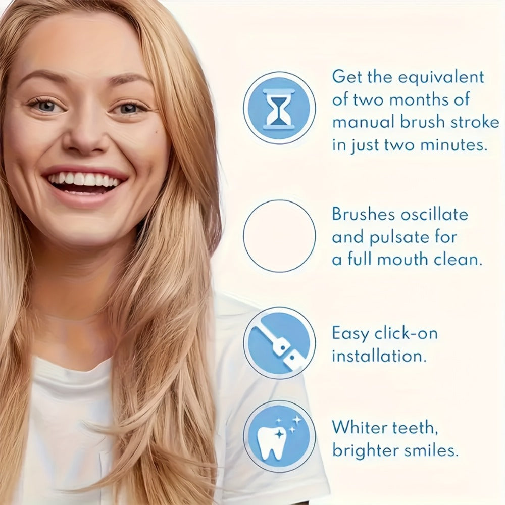 Sonic Electric Toothbrush ¨C 5 Vibration Modes, Soft Bristle, Type-C Fast Charging, Waterproof, Deep Clean & Teeth Whitening Rechargeable Power Toothbrush for Men & Women, 4 or 8 Brush Heads