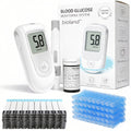 Blood Glucose Meter Kit FDA Cleared | 50 Test Strips + 50 Needles | Large Display 5-Second Results No Coding | USB Rechargeable Battery | Home & Travel Diabetes Monitor Unisex
