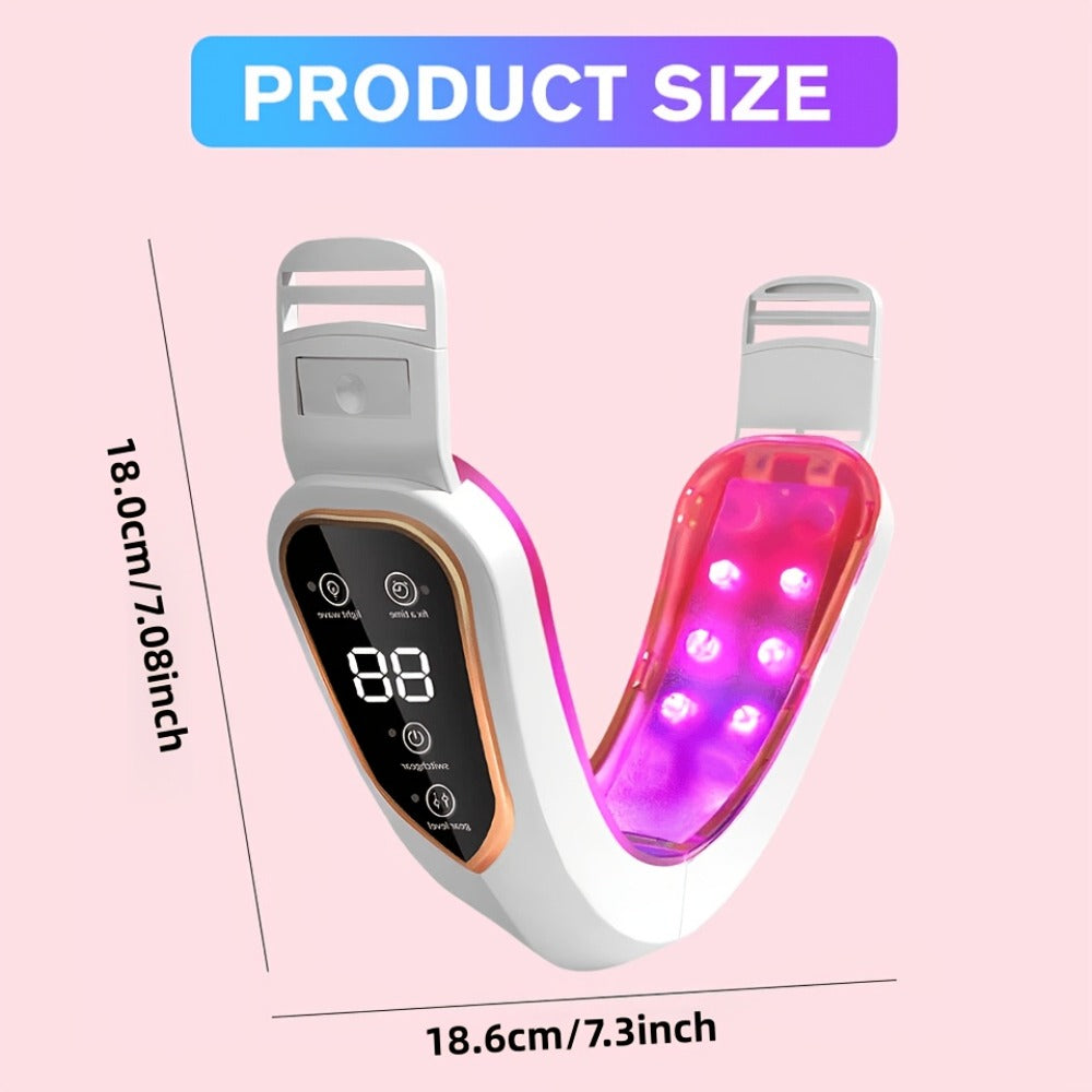 Double Chin Reducer Face Lifting Massager - 6-Speed Electric V-Line Facial Slimming Device, USB Rechargeable Jaw Exerciser & Skin Tightening Beauty Tool for Women, Dark Green / Light Green / Pink