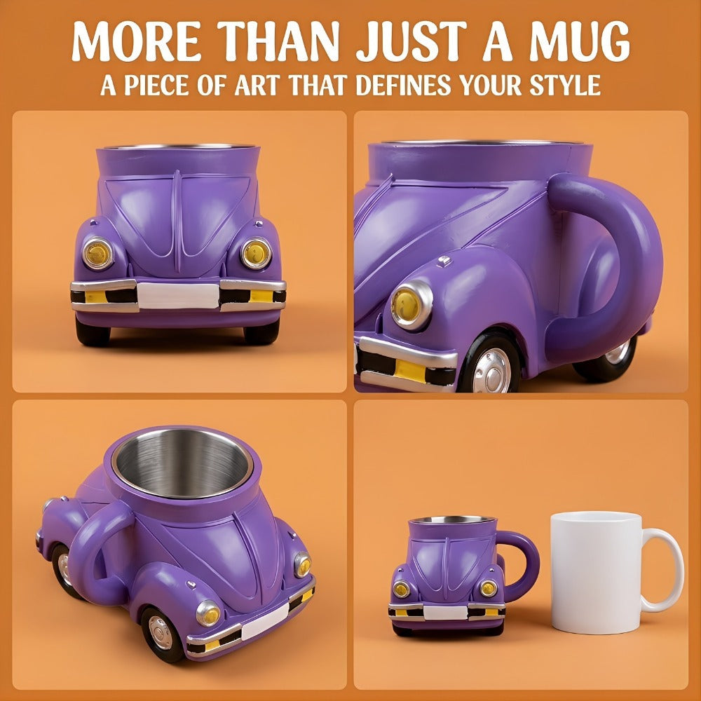 Sports Car Shape Coffee Mug ¨C Fun Novelty Car Shaped Drinking Cup Large Capacity ¨C Unique Tea Cup for Office & Home Decor ¨C Cool Birthday & Christmas Gift for Car Lovers ¨C 6 Colors