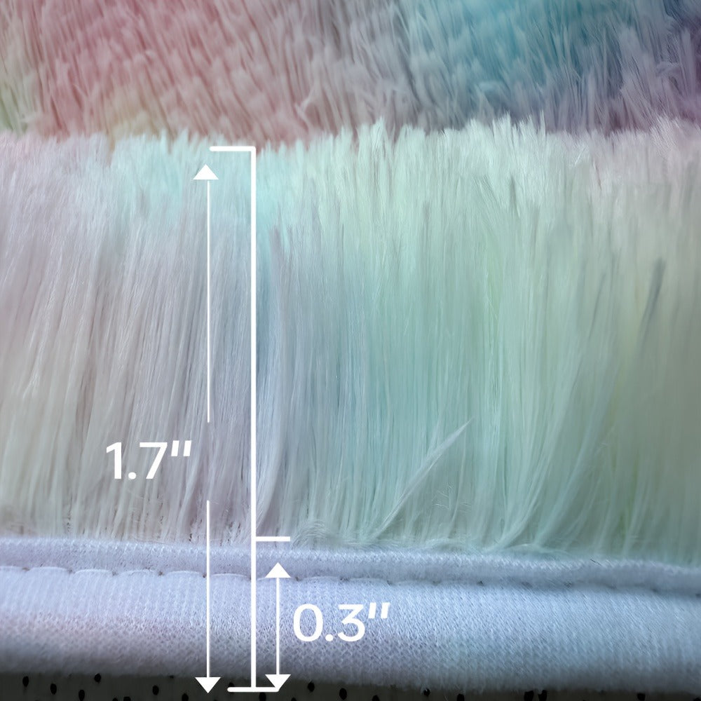 Rainbow Tie Dye Shag Area Rug ¨C Soft Fluffy Non-Slip Machine Washable Carpet for Living Room Bedroom Home Office