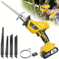 Electric Reciprocating Saw Cordless with LED Light & Safety Lock ¨C Multi-Purpose Cutting Tool with Replaceable Blades, 1 or 2 Battery Options, Carrying Case Included