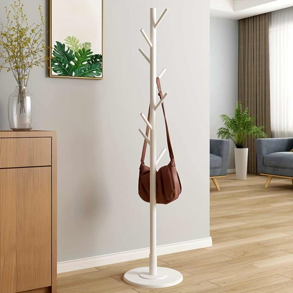 Coat Rack Freestanding Floor Standing - Vertical Clothes Hanger Stand for Bedroom Entryway Living Room Hallway, Heavy Duty Garment Rack for Suits Hats Bags Ties Belts, Easy Assembly No Tools Required