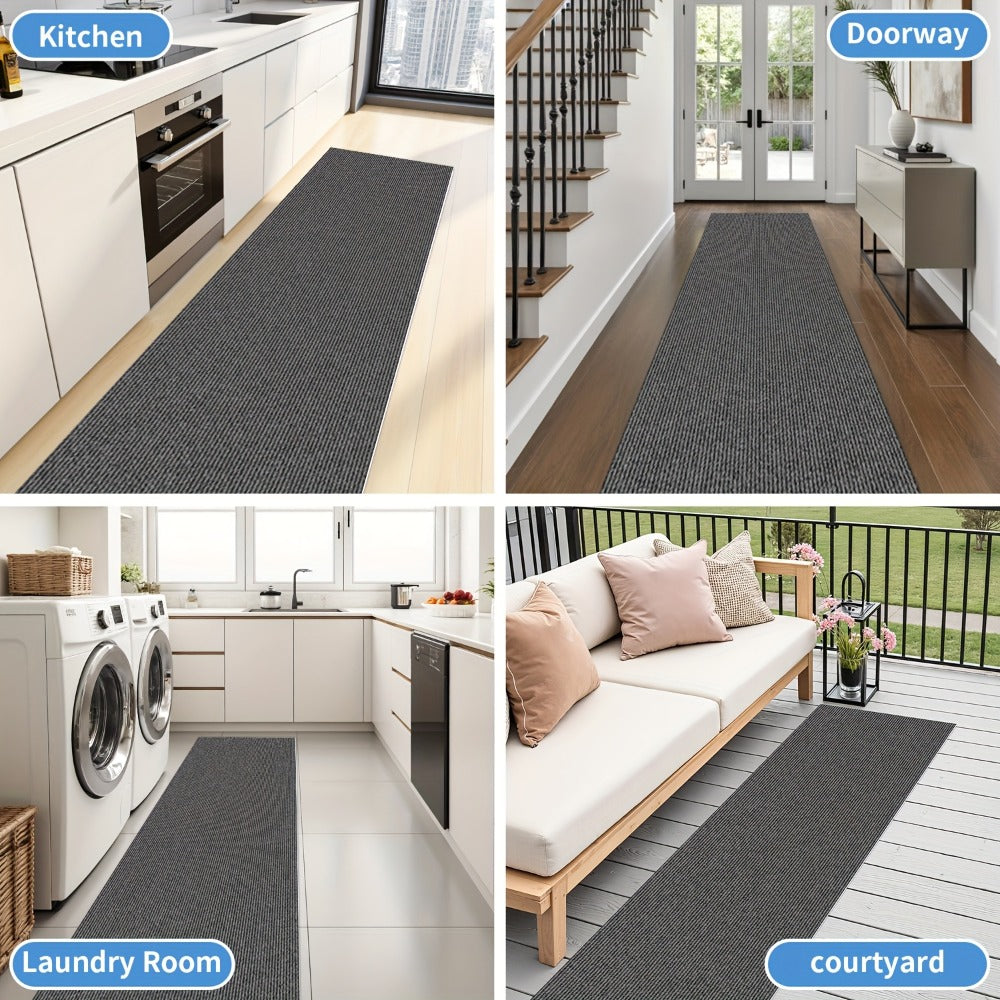 Non-Slip Runner Rug for Hallway Kitchen Stairs - Thick 4mm Long Roll Rug 23.22¡± Wide, Machine Washable, Multiple Sizes & Colors