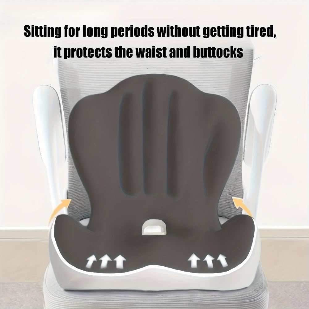 Hip & Lumbar Support Seat Cushion Ergonomic Memory Foam ¨C Breathable High-Density Back Support Pillow for Office Chair, Car Seat & Long Sitting, Daily Use or Gift