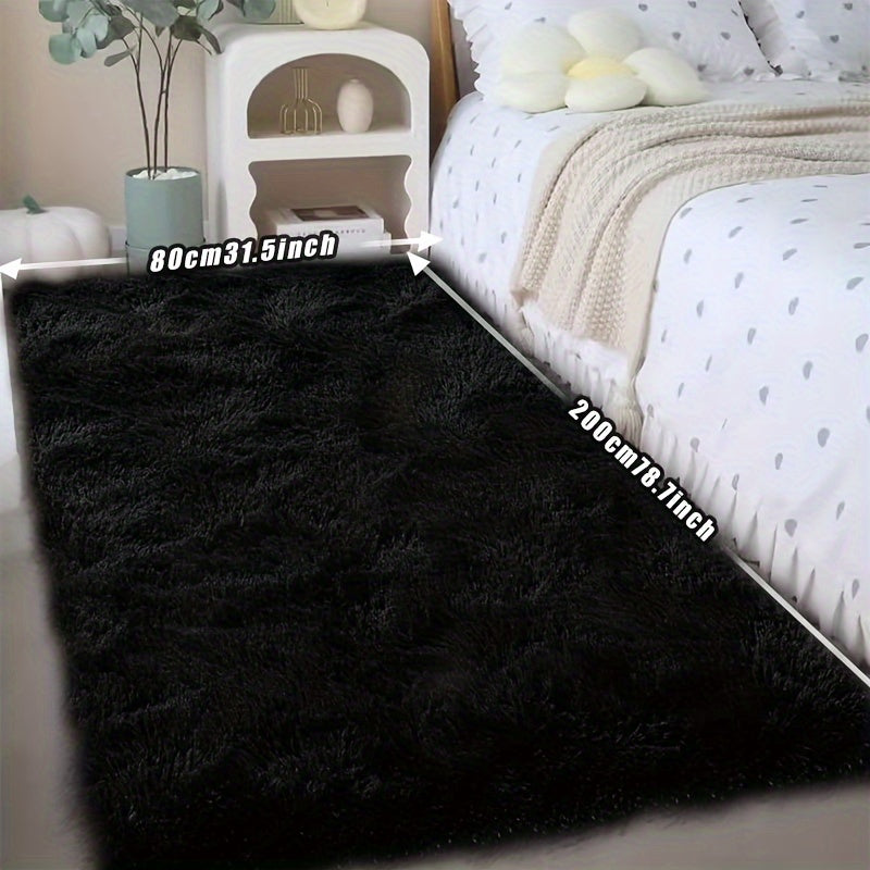 Fluffy Rug Plush Soft Indoor Carpet Non-Slip for Living Room Bedroom Hallway Runner Nursery Kids Play Area ¡ª Tie Dye & Solid Colors Multiple Sizes
