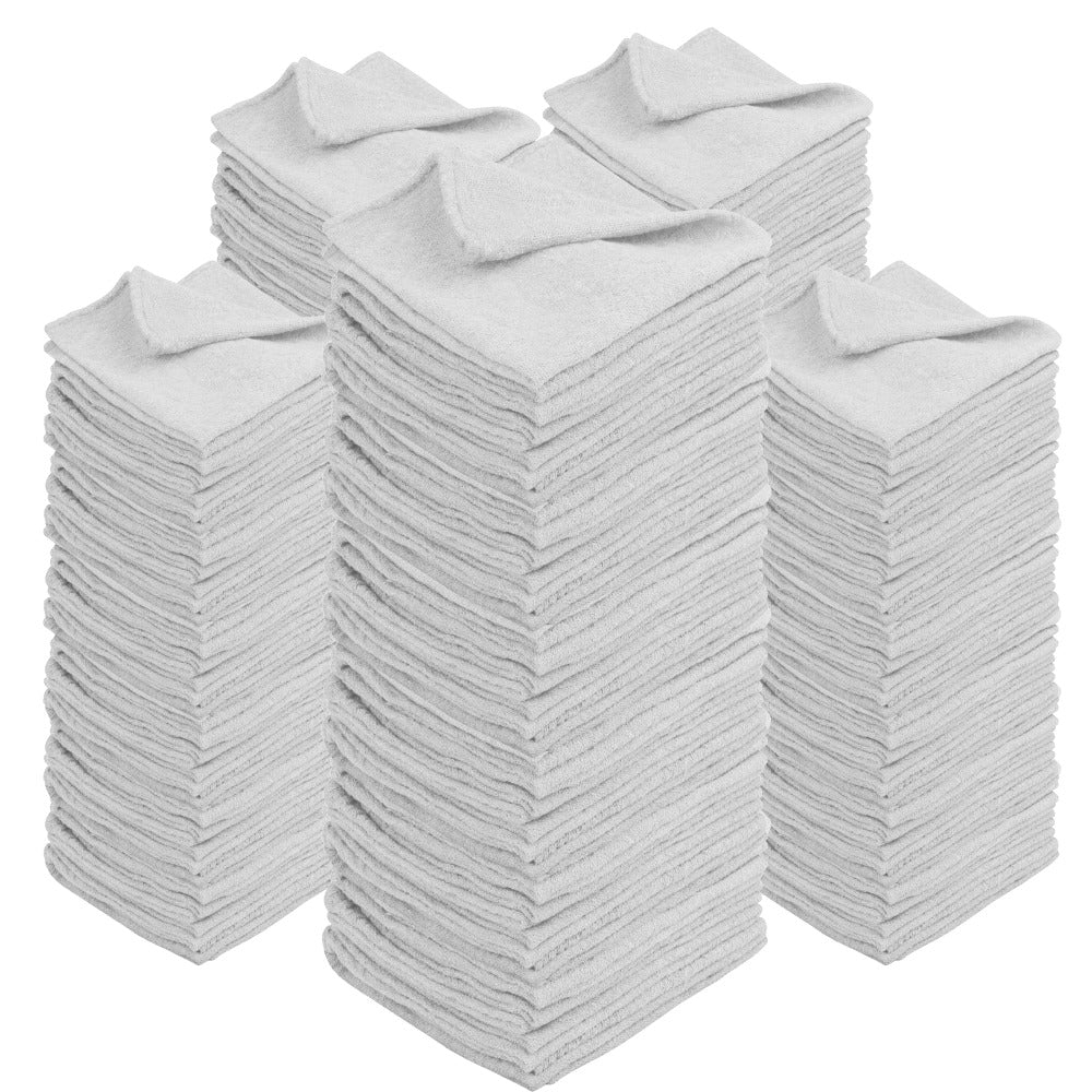 Cotton Shop Rags 12x14 Inch Absorbent Lint-Free Cleaning Towels Multipurpose Shop Towels for Automobile Garage Industry Home Red White Navy Blue 50 100 150 200 500 Pack Bulk Value