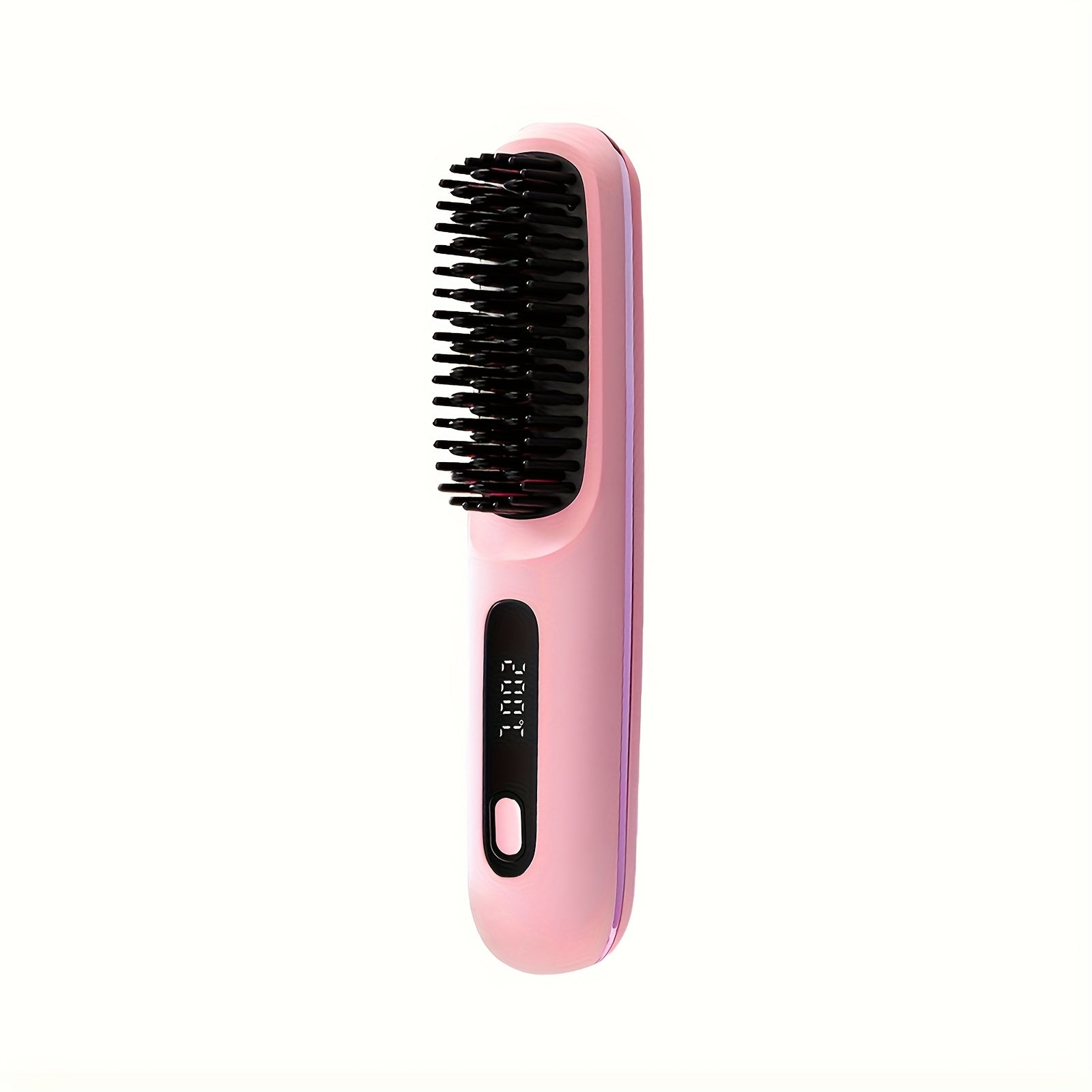 Cordless Hair Straightener USB Rechargeable - 3 Temperature Controls, LED Display, Long-Lasting Shine, Lightweight Travel Flat Iron with Comb & Clips, Portable Mini Hair Straightener for Women