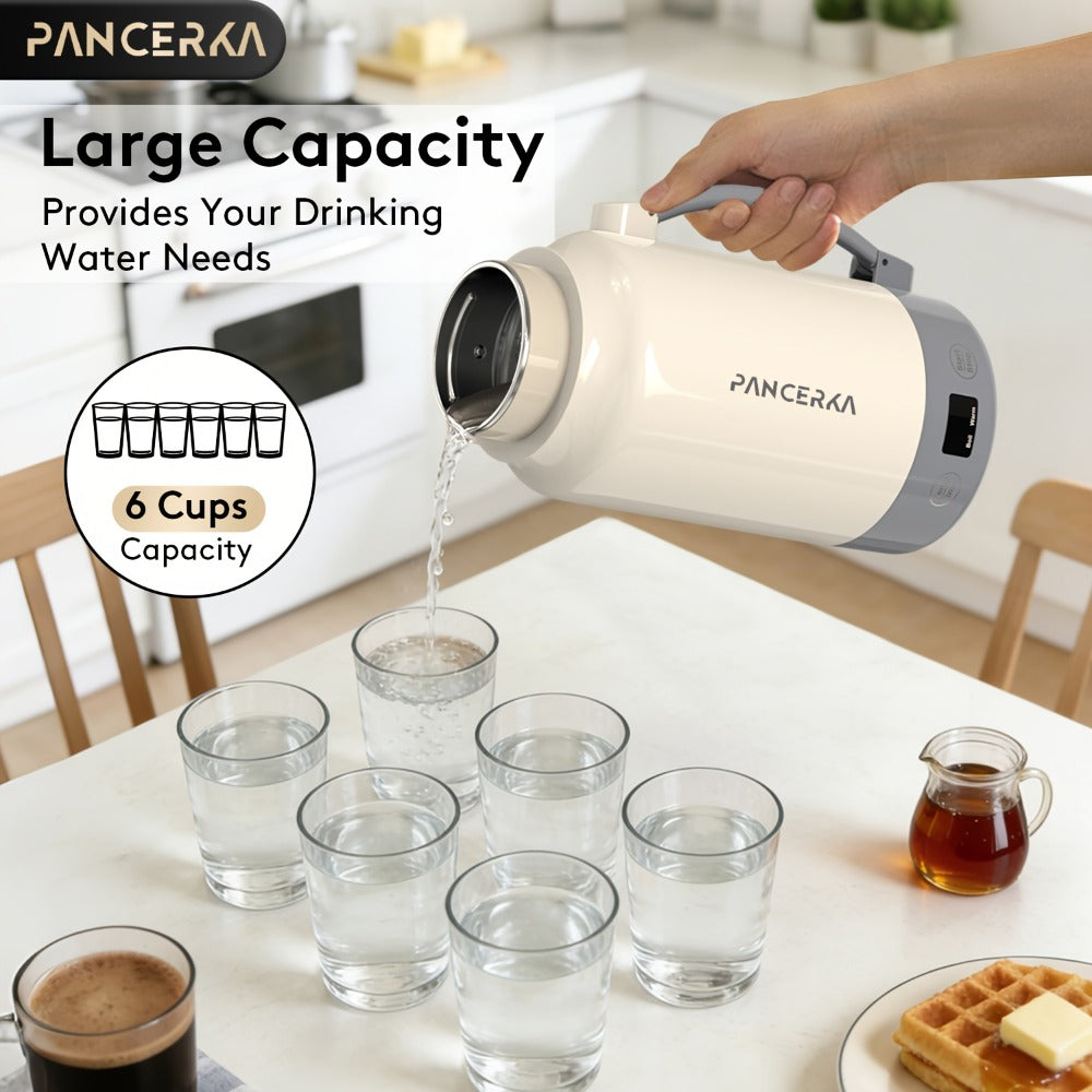 Portable Electric Kettle 400W ¨C 1L 33.8oz Fast Heating 304 Stainless Steel Kettle with Smart Temperature Control, Boil & Warm Functions, Safe & Easy to Clean, Perfect for Travel & Home ¨C Green, White