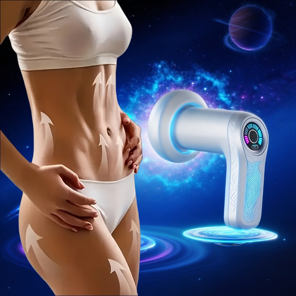 Body Sculpting Massager ¨C Handheld Vibration Body Shaper with 5 Interchangeable Massage Heads | Portable Electric Body Contouring & Slimming Massager for Men & Women | Home Beauty Instrument