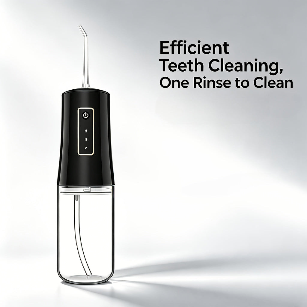 Water Flosser Portable Oral Irrigator ¨C 360¡ã Rotating Nozzle, 3 Pressure Modes, 4 Nozzle Tips, Rechargeable Cordless Teeth Cleaner for Travel & Daily Use