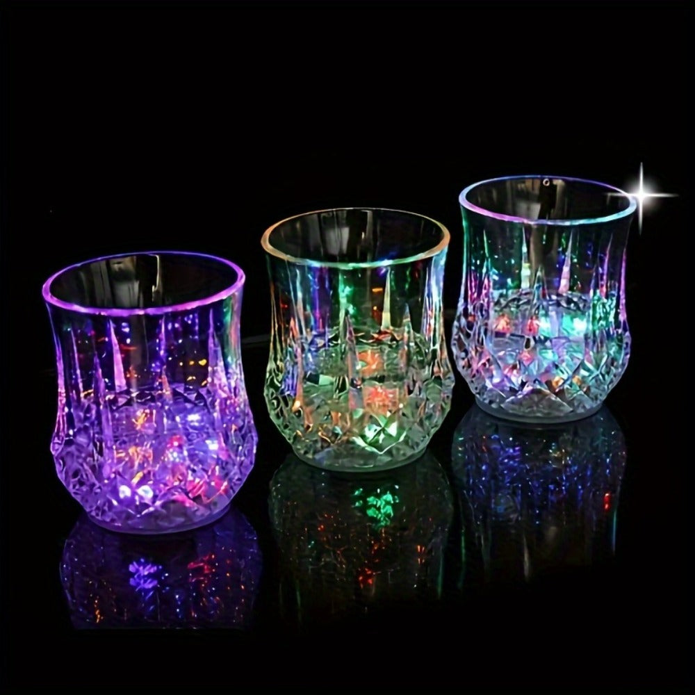 LED Light-Up Cups Glow in the Dark ¨C Pineapple Induction Party Cups for Birthday Christmas Disco Valentine's Day (6.76oz)