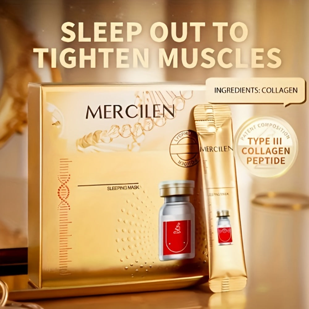 Collagen Sleep Facial Mask 40 Pack Overnight Moisturizing Firming Skin Care Mask 4g Each Hydrating Anti-Aging Face Mask for All Skin Types Nourishing Brightening Gift Set Women