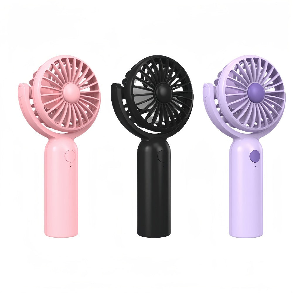 Handheld Fan Mini USB-C Rechargeable 3 Speed 180 Degree Adjustable Portable Personal Fan for Indoor Outdoor Travel Summer Cooling Gift 3 Pack 6 Pack Black Pink Purple