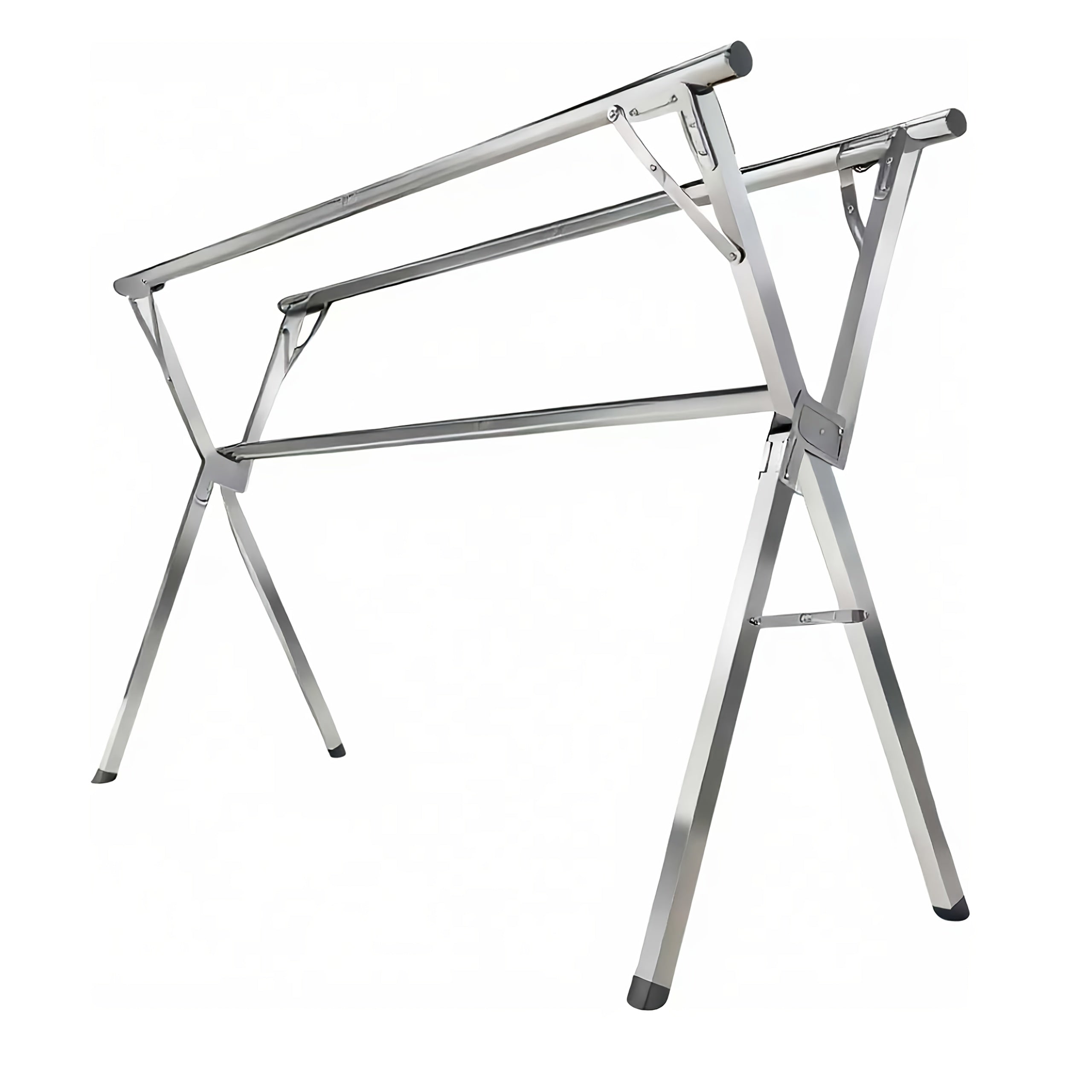 Clothes Drying Rack Collapsible Freestanding, Heavy Duty Stainless Steel Laundry Drying Rack Indoor Outdoor, Adjustable Garment Rack 63¡± & 79¡± with Clips