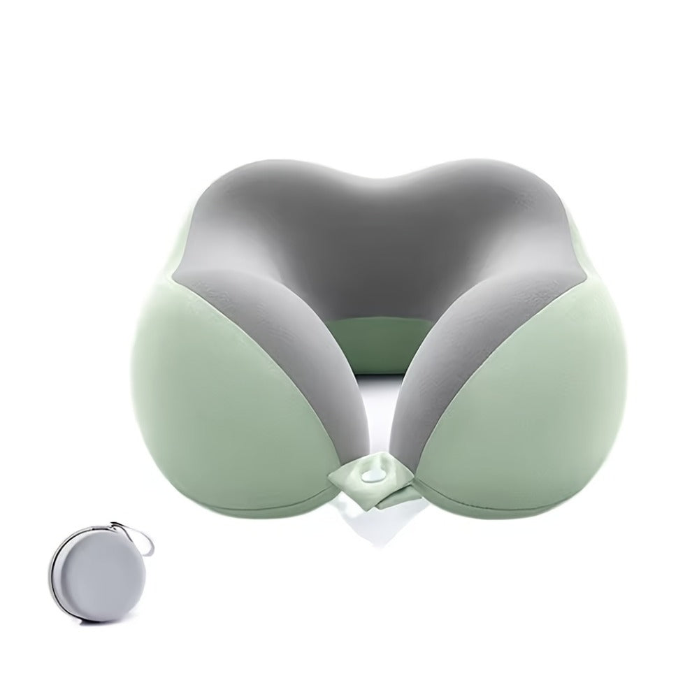 Memory Foam Travel Neck Pillow with Storage Bag ¨C Ergonomic Slow Rebound Support, Machine Washable Cover, for Travel, Office & Napping