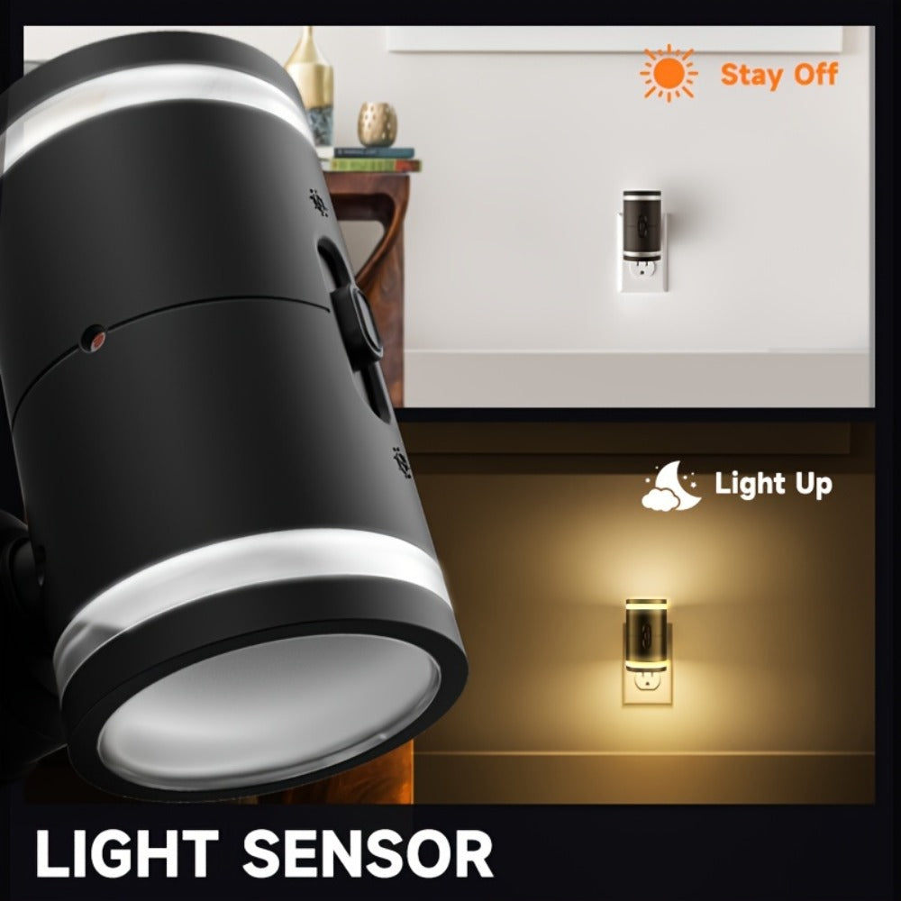 LED Night Light Plug In Dusk to Dawn Sensor ¨C 5-120LM Adjustable Brightness, 3 Color Temperatures, Modern Plug-In Night Lights for Hallway, Bedroom, Staircase, Bathroom & Toddler Room, 2 or 4 Pack