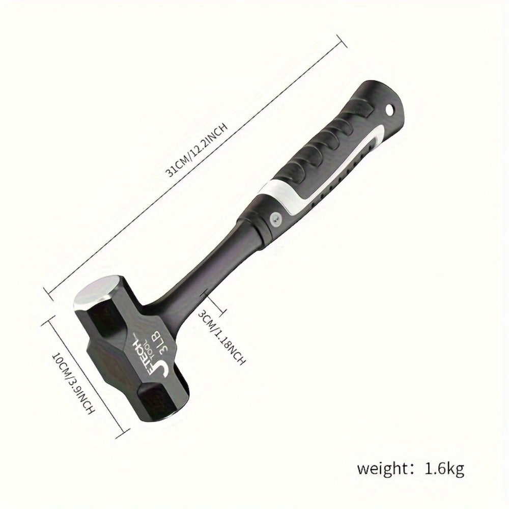 Octagonal Hammer 2/3/4 LB ¨C Heavy-Duty Non-Slip Handle, Professional Masonry & Demolition Sledge Hammer for Stone, Concrete, Construction & DIY Home Projects
