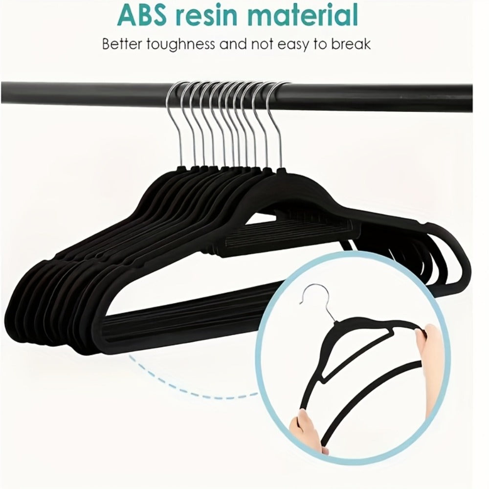 Velvet Hangers Non-Slip Slim Space Saving Clothes Hangers, Premium Flocked Suit Hangers for Closet Organization, Ultra Thin Strong Coat Hangers for Shirts Dresses Pants, 20 or 50 Pack Black Beige Pink