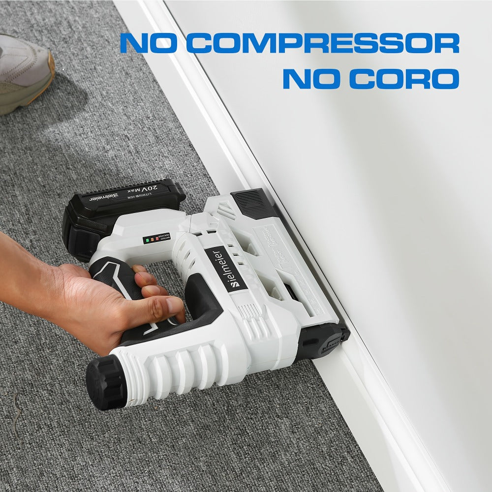 Cordless Stapler Nailer 2-in-1, 20V/4V Brad Nailer Without Compressor, Lightweight with Safety Striker Guard, Battery & Charger Included, 1600/2000 Nails & Staples, for Carpentry, Upholstery & DIY Projects