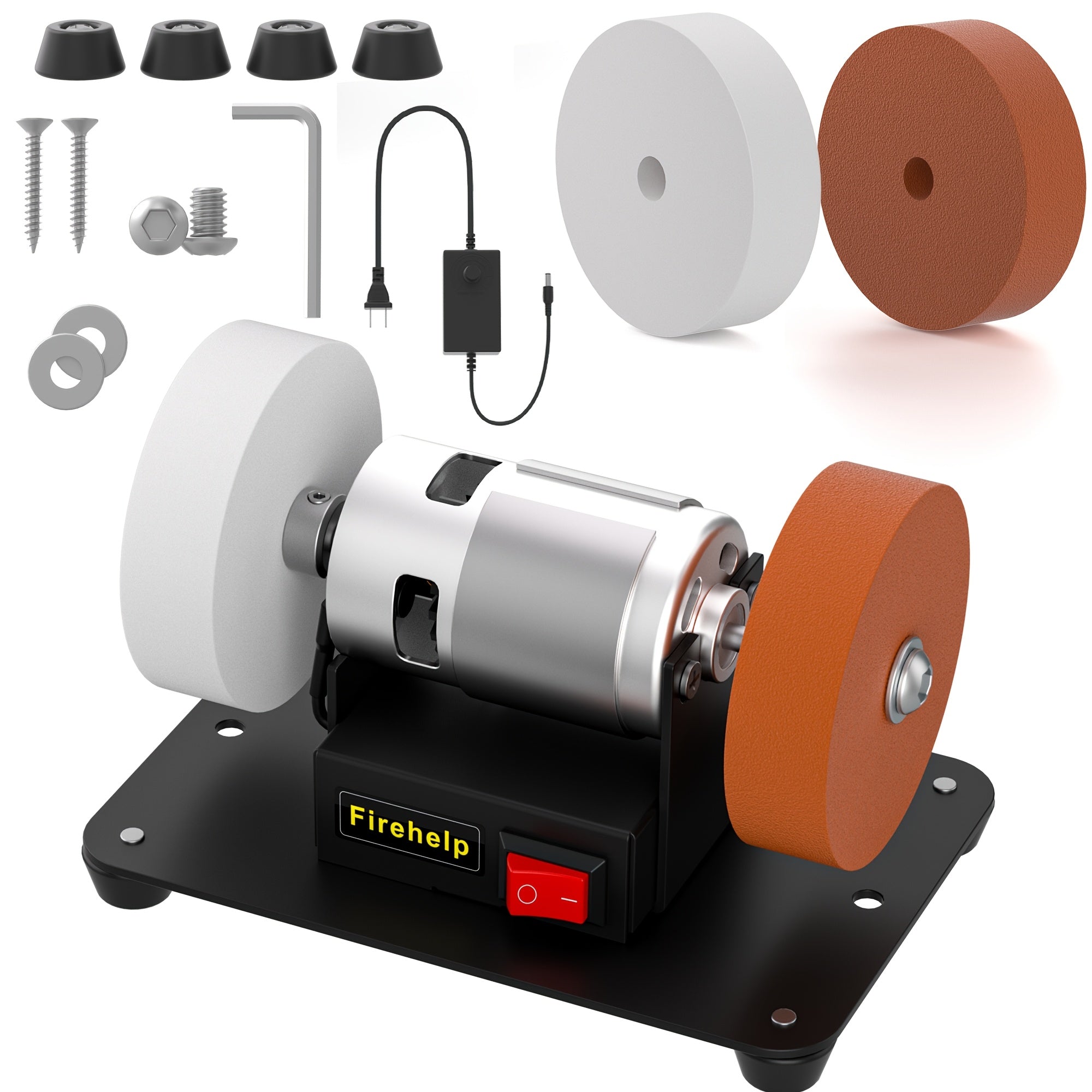 Mini Belt Sander - 7-Speed Adjustable Electric Belt Grinder with Pure Copper Motor for Grinding, Sharpening & Polishing Wood & Metal