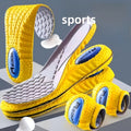PU Insoles Shock Absorbing 2 Pairs - Full-Length Polyurethane Shoe Inserts with Arch Support, Breathable Moisture-Wicking Odor-Resistant, Knee Protection Heel Pad for Men & Women EU35-46