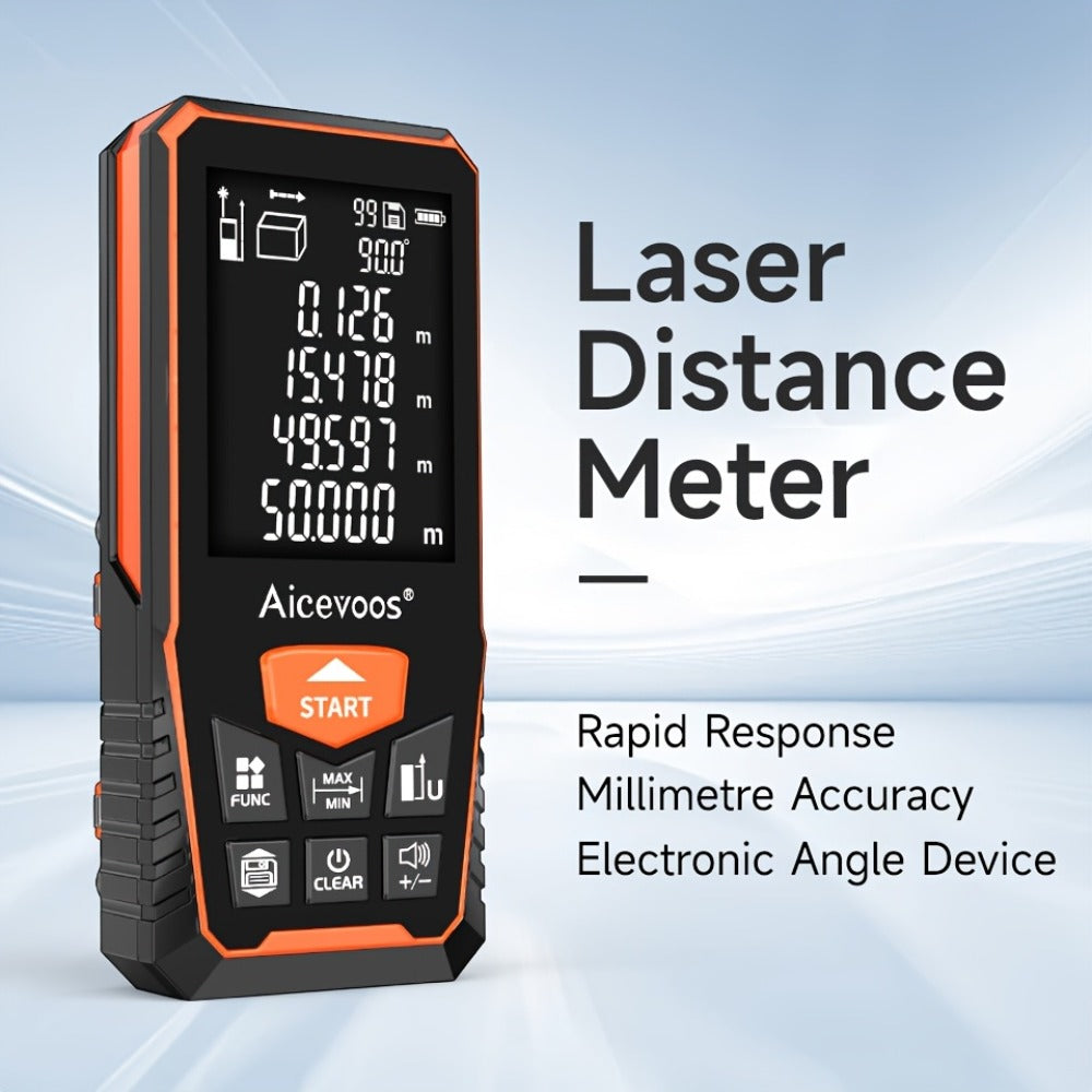Digital Laser Rangefinder 50M 70M 100M 120M Laser Distance Meter Tape Measure Range Finder for Construction DIY Outdoor Contractor Gift