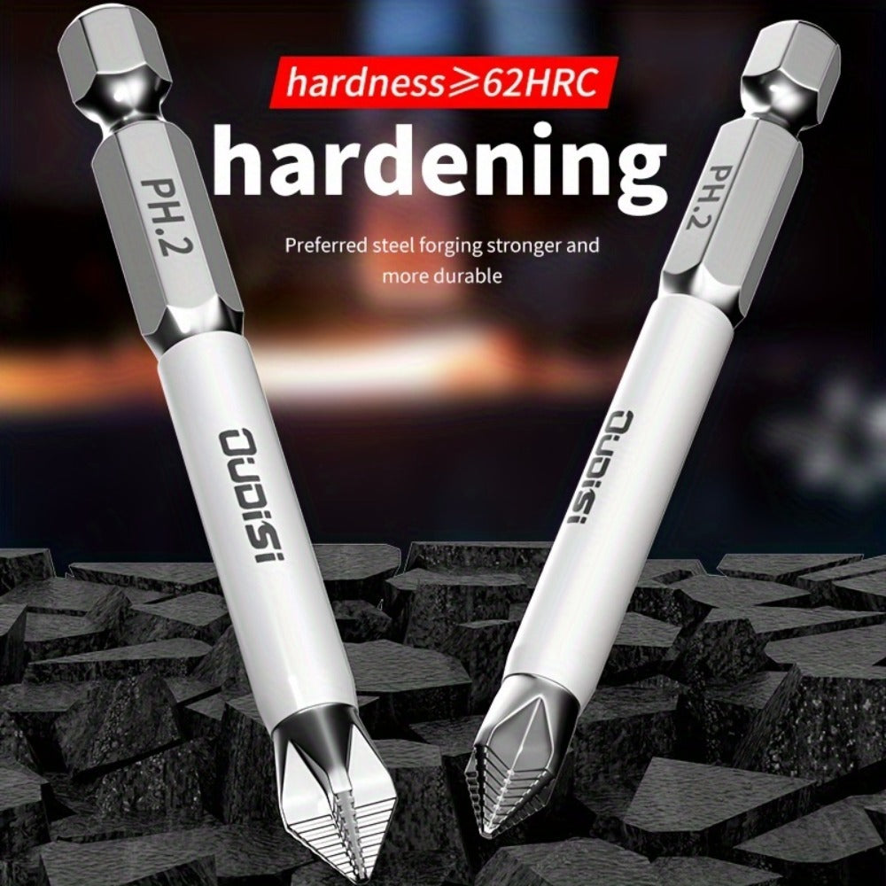 Magnetic Screwdriver Bits Set 6pcs, Phillips Cross Drill Bits with High-Strength Impact Resistance & Non-Slip Design, Electric Screwdriver Bit Kit 25 50 65 70 90 150mm for Power Drills & Hand Tools