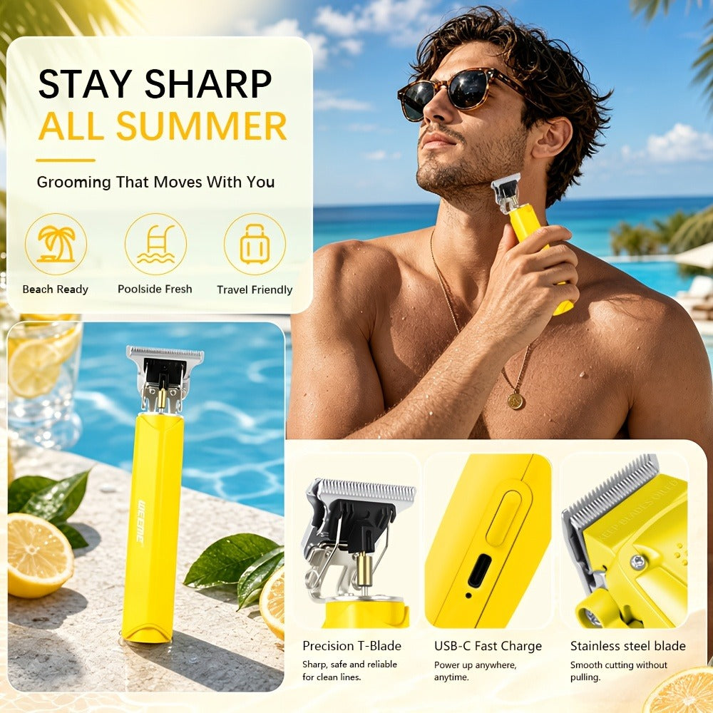 Hair Clippers for Men - 4-in-1 Cordless Trimmer Set, Rechargeable Electric Shaver with Beard Trimmer, Nose Hair Trimmer, Body Groomer & Hair Clipper Kit for Home Barber Use